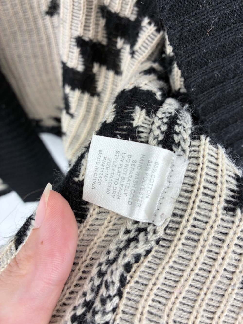Black and Cream Aztec Open Front Cardigan - Picture 4 of 8
